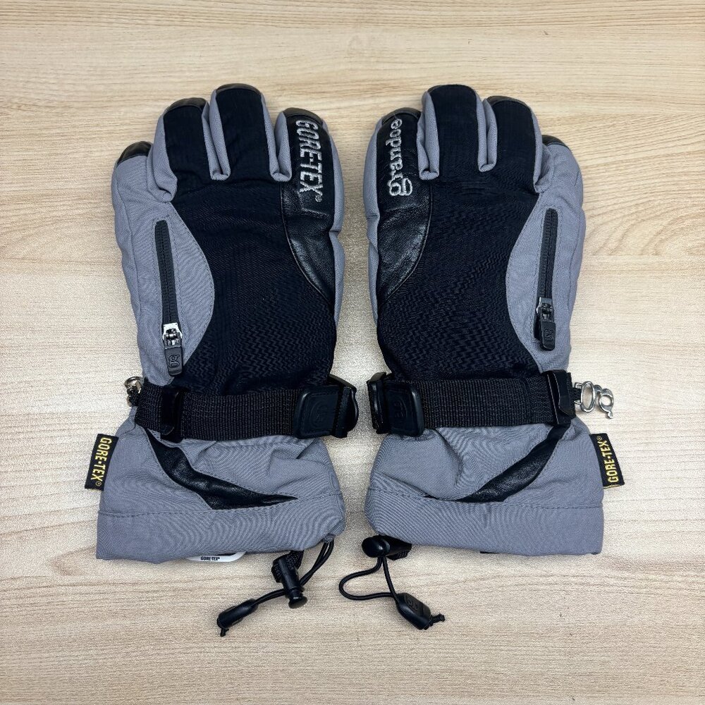Grandoe Switch Gloves Mittens Mens Small Gray‎ Black Waterproof Ski Skiing
